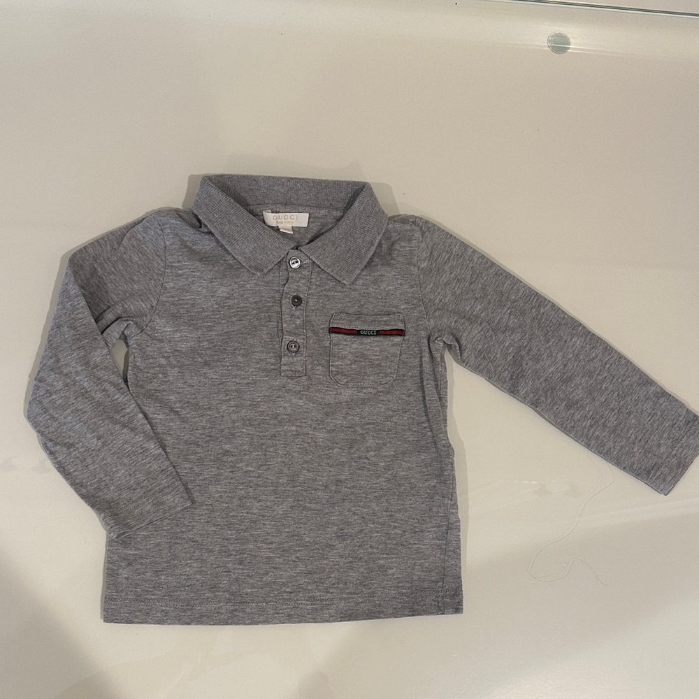 Gucci Kids Polo Shirt in Gray
